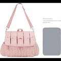 ForKumi pink lightweight diaper backpack with adjustable shoulder strap and changing pad