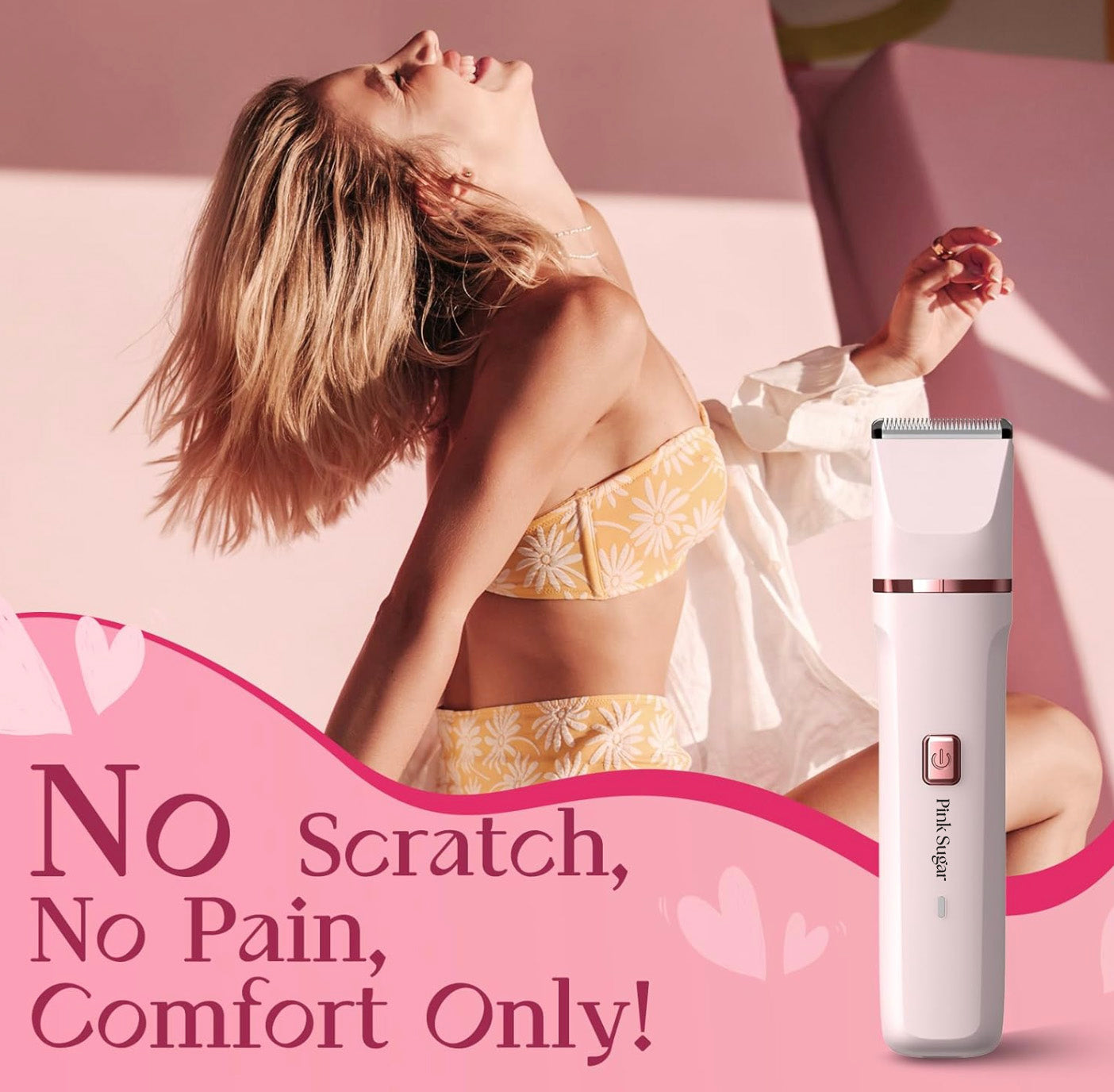 ForKumi 2-in-1 bikini trimmer for women with no scratch and no pain for comfortable grooming