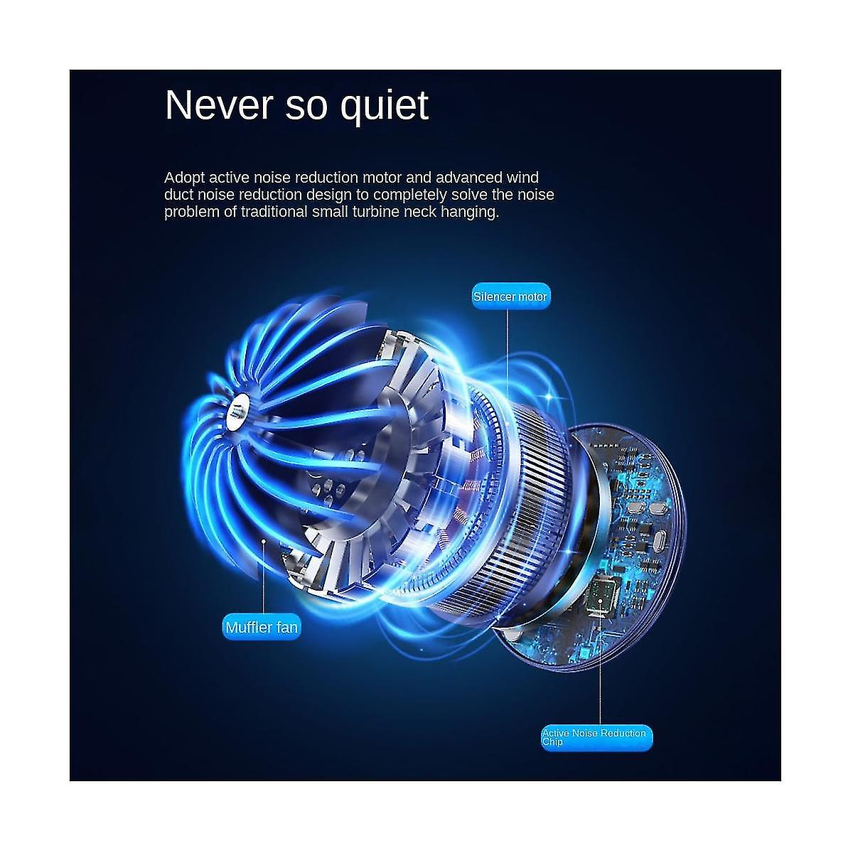 ForKumi portable 5-speed desk fan showing internal noise reduction motor and muffler fan design