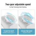 ForKumi portable nail clipper with two-gear adjustable speed for nail trimming and polishing