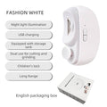 ForKumi portable nail clipper in white with night light USB charging and storage tank