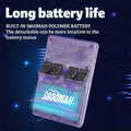 ForKumi portable retro handheld console showcasing long battery life with built-in 3800mAh polymer battery