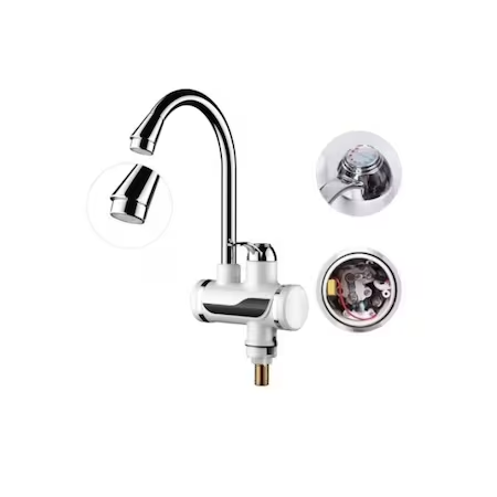 ForKumi premium instant hot tap for kitchen with digital temperature display and chrome finish
