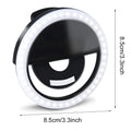 ForKumi pro selfie ring light with LED bulbs and clip-on design for enhanced lighting