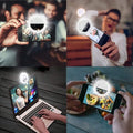 ForKumi pro selfie ring light attached to phones and laptop for bright, clear photos and videos