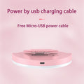 ForKumi pro selfie ring light in pink with USB charging and free Micro-USB power cable
