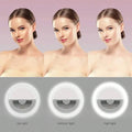 ForKumi pro selfie ring light showing low medium and high light settings for flattering portrait lighting