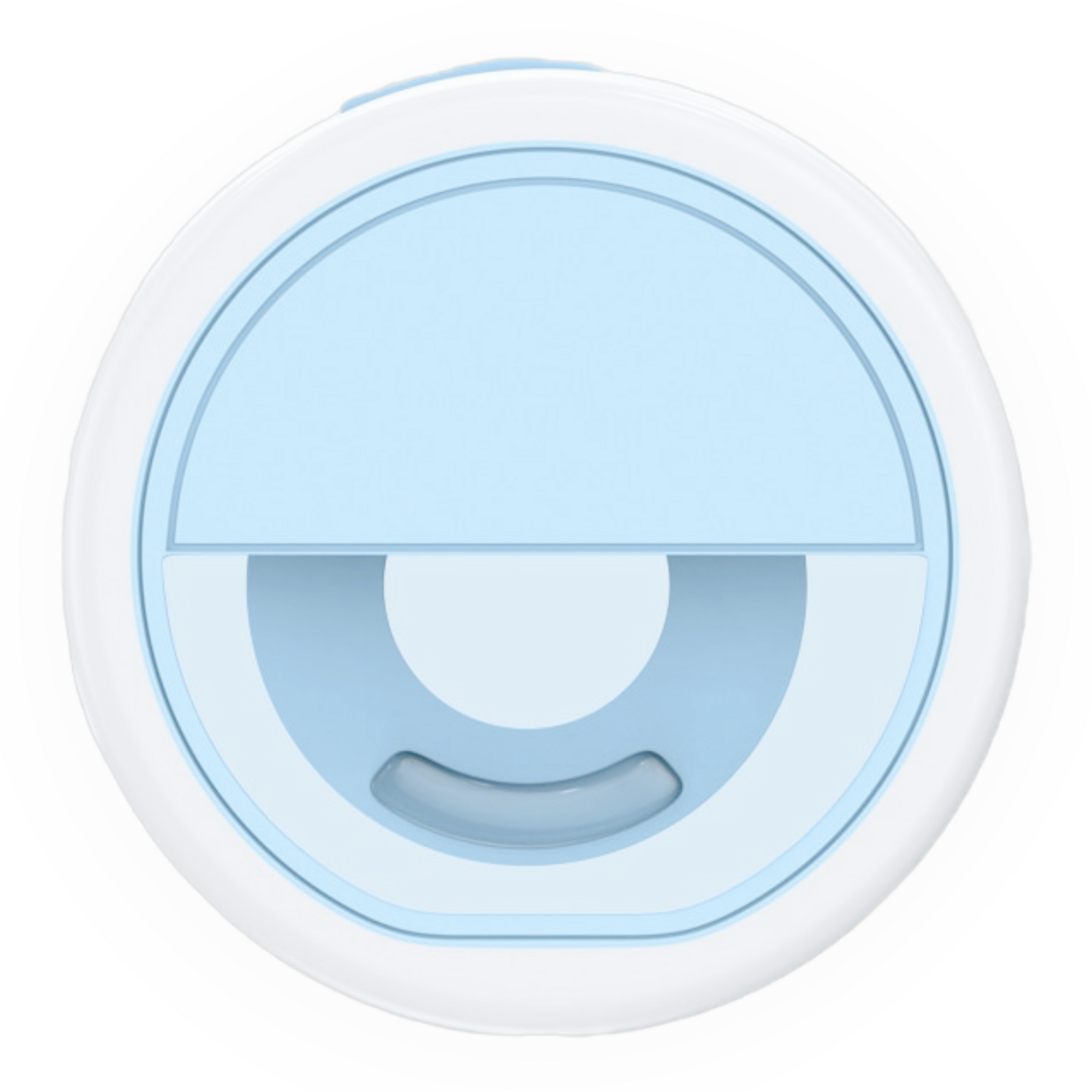 ForKumi pro selfie ring light in white and blue for enhanced lighting during photos and videos