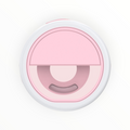 ForKumi pro selfie ring light in pink and white with clip-on design for smartphones