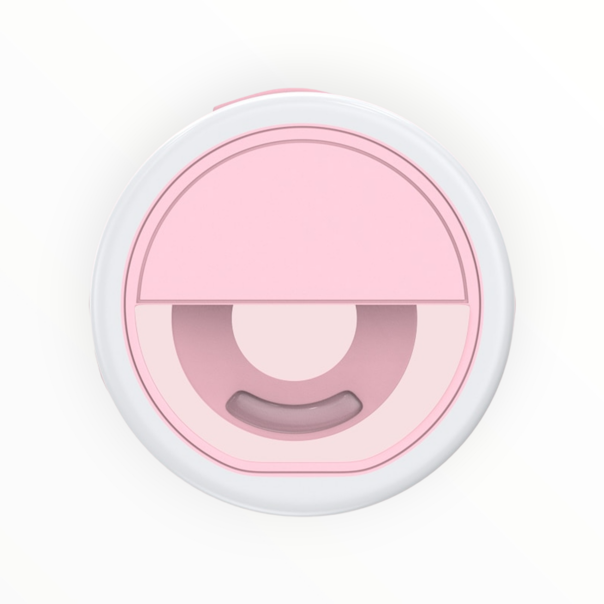 ForKumi pro selfie ring light in pink and white with clip-on design for smartphones