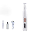 ForKumi professional pet grooming clippers kit with white trimmer, cleaning brush, oil bottle, and USB charging cable