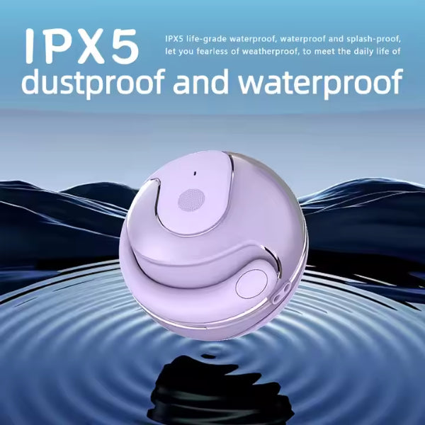 ForKumi real time translation earbuds with IPX5 waterproof and dustproof design floating on water
