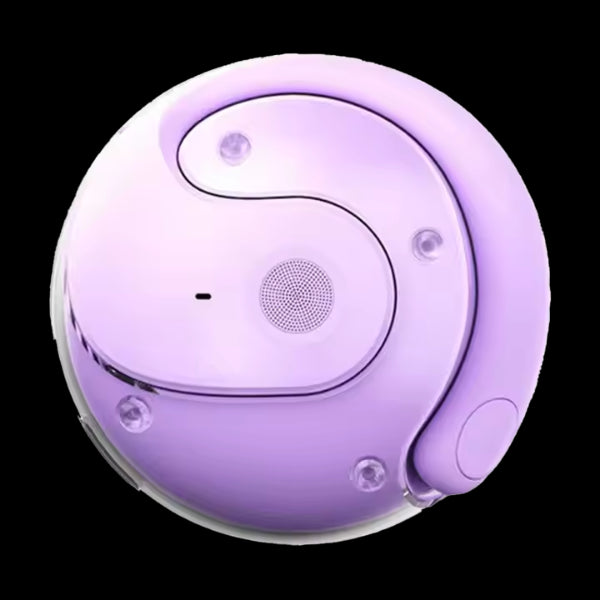 ForKumi digital series real time translation earbuds in sleek purple design with compact round shape