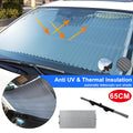 ForKumi retractable car sunshade with anti UV and thermal insulation for windshield protection