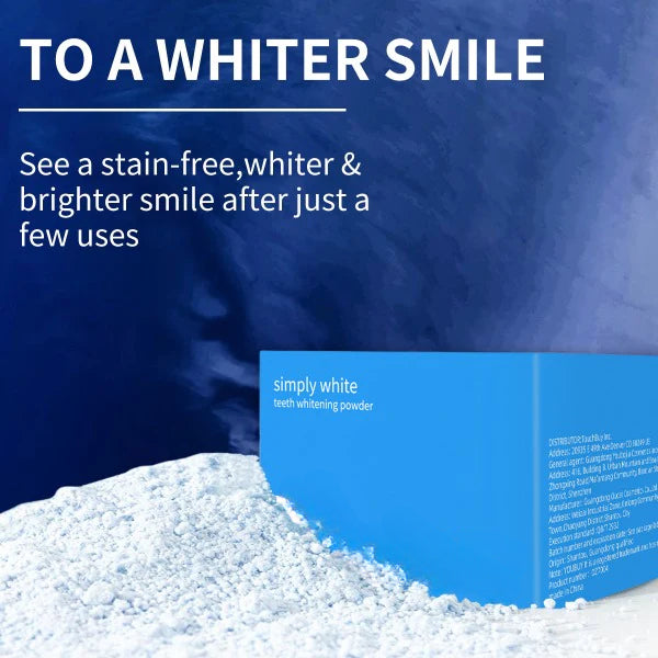 ForKumi Simply White enamel safe teeth whitener powder for a stain-free whiter brighter smile
