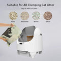 ForKumi smart self-cleaning litter box suitable for all clumping cat litter types including plant, bentonite, mixed, and other