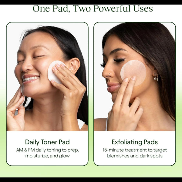 Women using ForKumi snail essence facial pads for daily toning and exfoliating to improve skin glow and reduce blemishes
