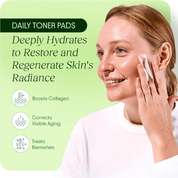 ForKumi snail essence facial pads daily toner deeply hydrates and restores skin radiance