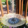 ForKumi solar fountain outdoor garden with clear water basin and energetic water spray