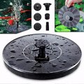 ForKumi solar fountain outdoor garden pump with multiple spray nozzles and waterproof solar panel