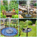 ForKumi solar fountain outdoor garden set showing water fountains in birdbaths and pond settings
