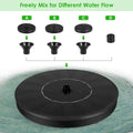 ForKumi solar fountain outdoor garden pump with interchangeable nozzles for different water flow