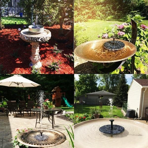 ForKumi solar fountain outdoor garden with various decorative water features in backyard settings