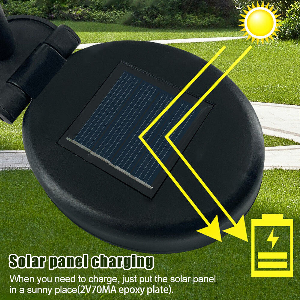 ForKumi solar palm lights outdoor with solar panel for charging in sunny locations