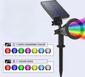 ForKumi solar powered landscape lighting with 7 color changing and color lock options