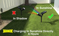 ForKumi solar powered landscape lighting showing correct placement in sunshine with colorful light projection
