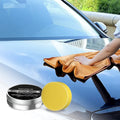 ForKumi nano ceramic car coating with application sponge on shiny black car hood
