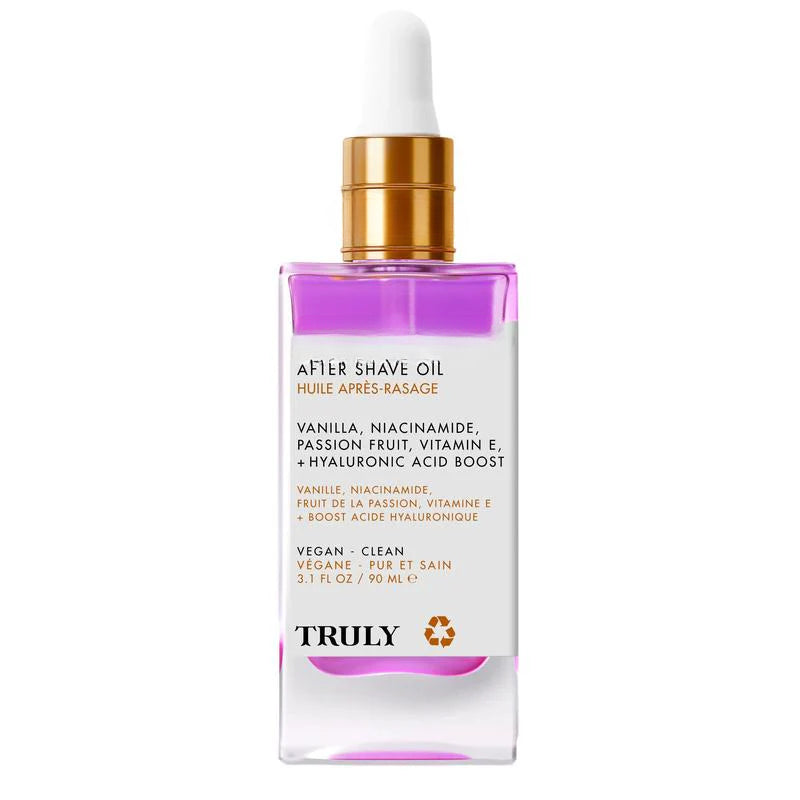 Avis men's post-shave serum bottle with vanilla and hyaluronic acid for skin hydration