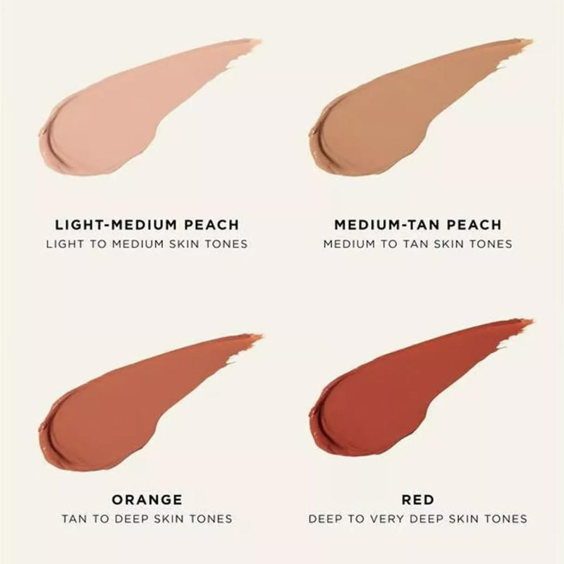 Avis under eye corrector for dark circles in four peach and red shades for various skin tones