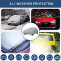 ForKumi universal car cover waterproof protecting vehicles from snow, leaves, frost, and dust in all weather conditions