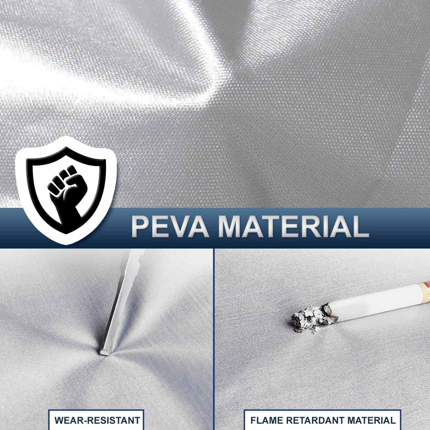 ForKumi universal car cover waterproof made of wear-resistant PEVA flame retardant material