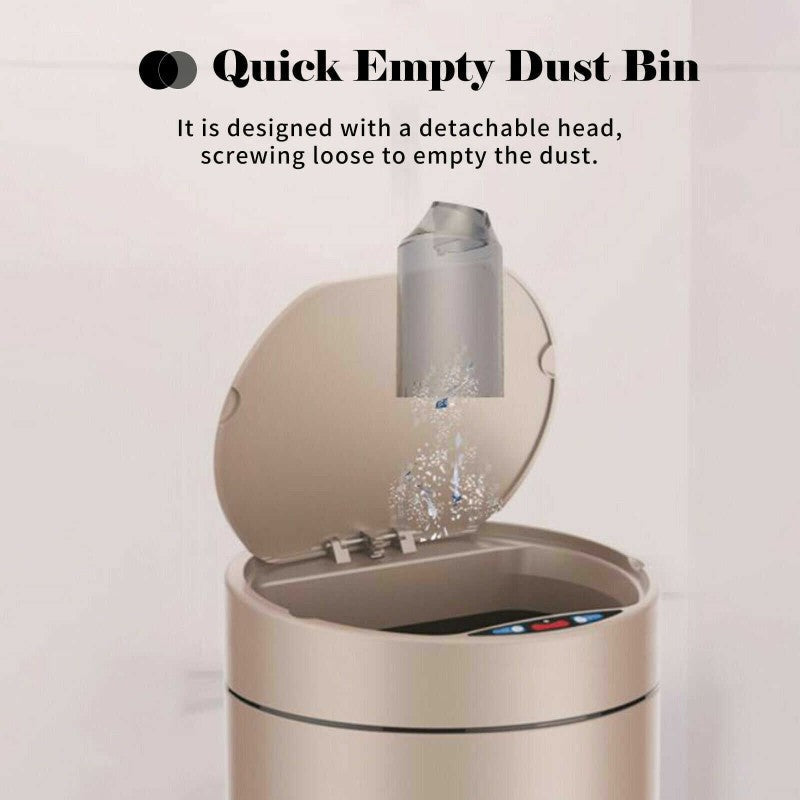ForKumi USB car vacuum cleaner quick empty dust bin with detachable head for easy cleaning