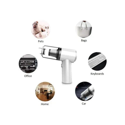 ForKumi USB car vacuum cleaner with portable design for cleaning cars, homes, offices, keyboards, bags, and pets
