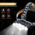 ForKumi USB rechargeable LED headlamp with IPX4 waterproof and protection against dust shock and snow