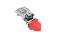 ForKumi 12 inch chainsaw blade adapter attachment in metal with red handle for home use