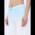 Avis mid-low stretch jeans for women in light blue and white ombre design with mid-rise fit