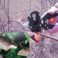 ForKumi professional grafting tool kit cutting branch with detailed graft joint close-up