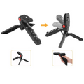 ForKumi vlog creator kit with microphone showing adjustable handheld tripod stand in black