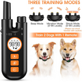 ForKumi waterproof dog training collar remote with three training modes for two dogs