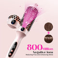Avis ionic thermal styling brush in pink designed to reduce frizz and enhance shine with 800 million negative ions