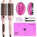 Avis ionic thermal styling brush set with dual round brushes and pink hair detangling brushes