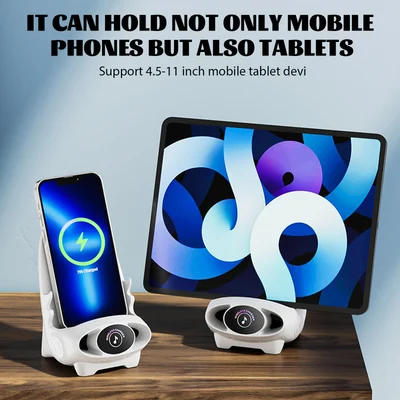ForKumi 15W wireless charging phone holder supporting mobile phones and tablets from 4.5 to 11 inches