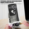 ForKumi 15W wireless charging phone holder with amplified sound chamber and music player display