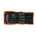 Forkumi multifunctional screwdriver set with green handles and orange carrying case for home use